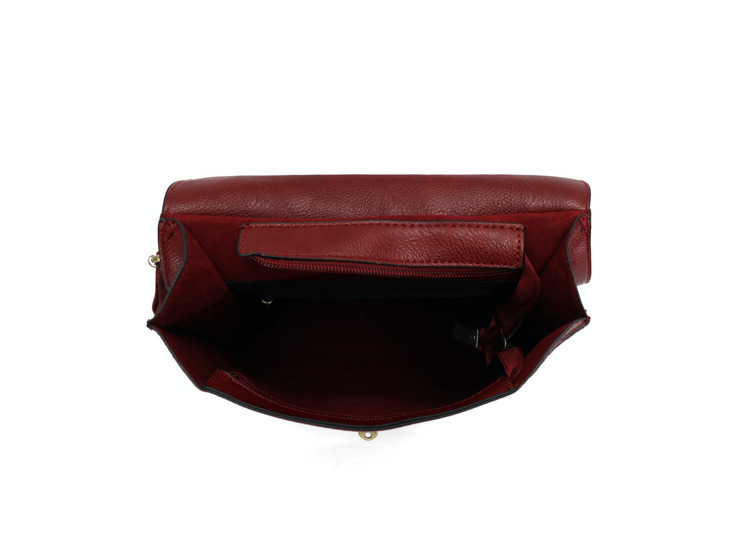 GESSY MESSENGER CROSS BODY BAG TWIST LOCKER IN WINE