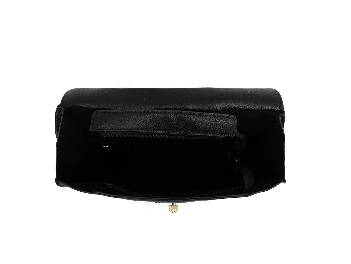 GESSY MESSENGER CROSS BODY BAG TWIST LOCKER IN BLACK