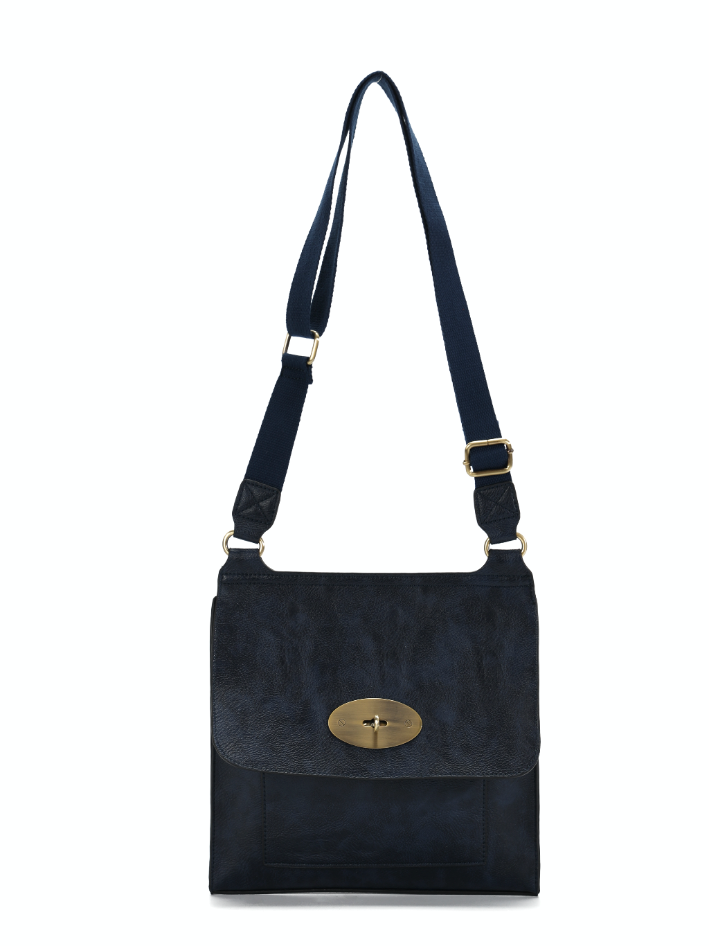 GESSY MESSENGER CROSS BODY BAG TWIST LOCKER IN NAVY