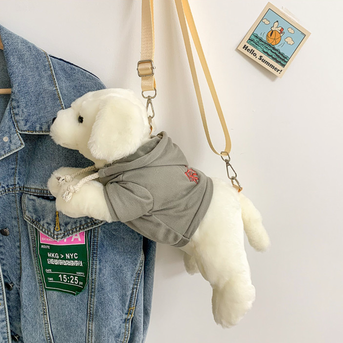 GESSY PUPPY DOLL CROSSBODY BAG IN CREAM