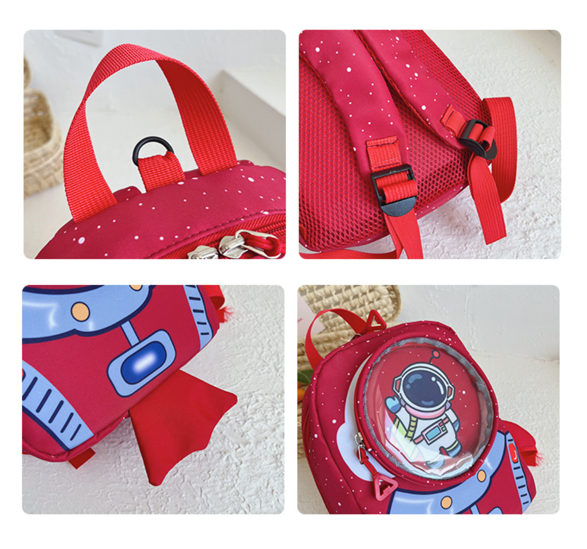 GESSY KID ROCKET BACKPACK IN RED