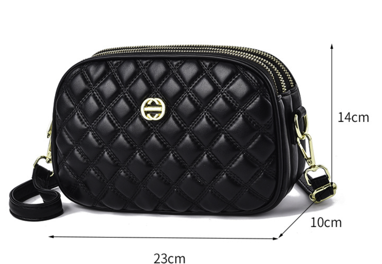 GESSY QUILTED DIAMOND SHAPE CROSSBODY BAG IN PINK