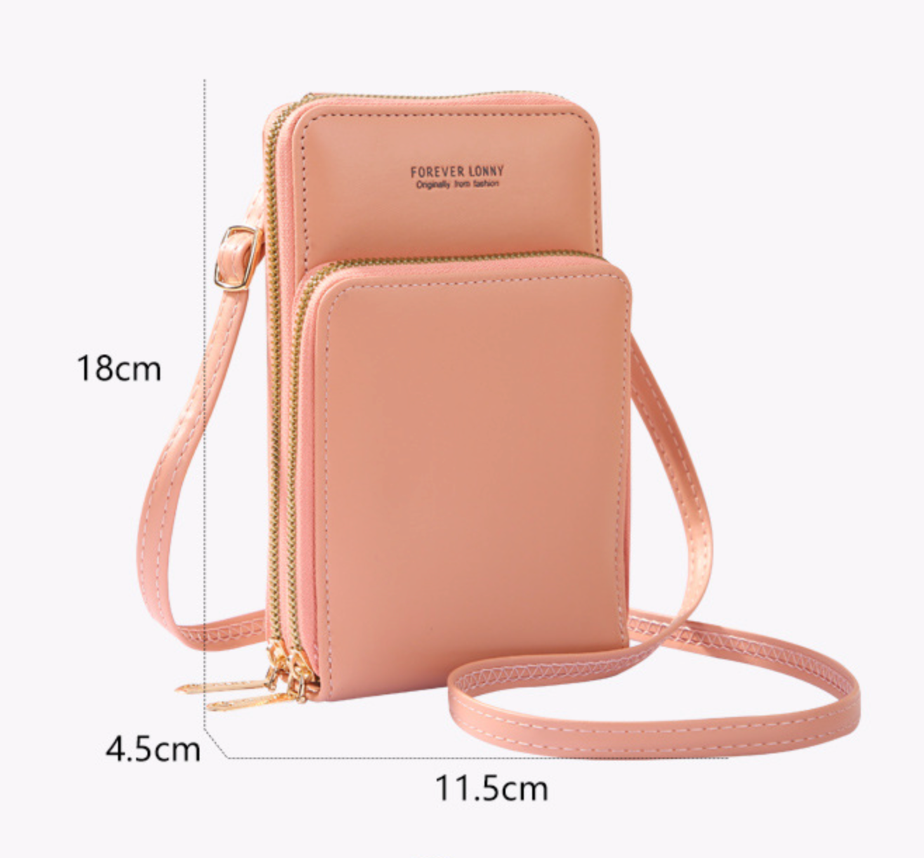 GESSY CROSSBODY PHONE BAG WITH CASH POUCH 2 PCS SET IN RED