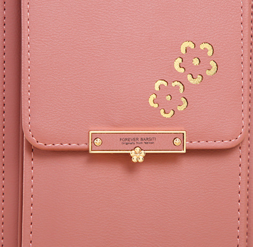 GESSY FUCTIONAL CROSSBODY CELLPHONE BAG IN RED