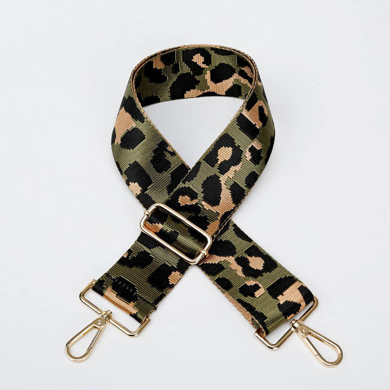 GESSY LEOPARD BAG STRAP GREEN BELT