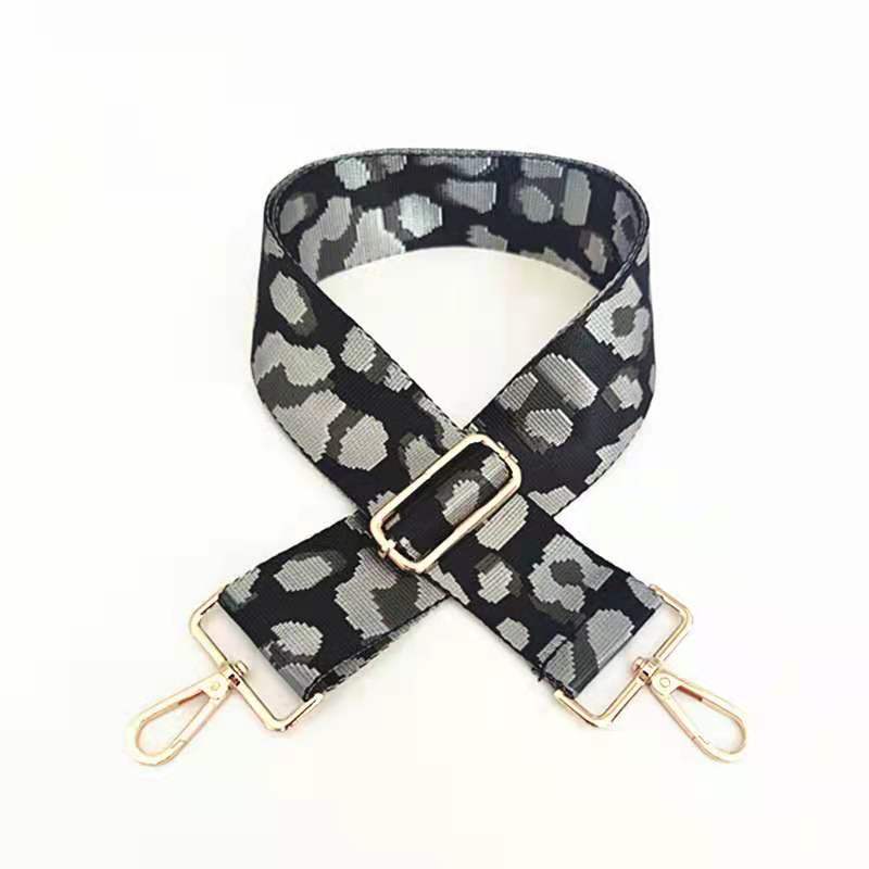 GESSY LEOPARD BAG STRAP LIGHT GREY BELT