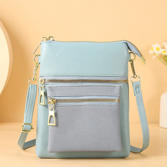 GESSY CROSSBODY BAG WITH EXTERNAL EXPANSION LAYER IN BLUE