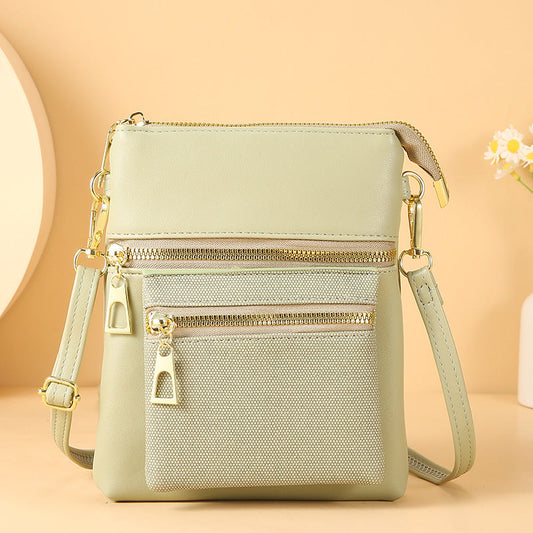 GESSY CROSSBODY BAG WITH EXTERNAL EXPANSION LAYER IN GREEN