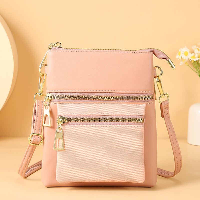 GESSY CROSSBODY BAG WITH EXTERNAL EXPANSION LAYER IN PINK