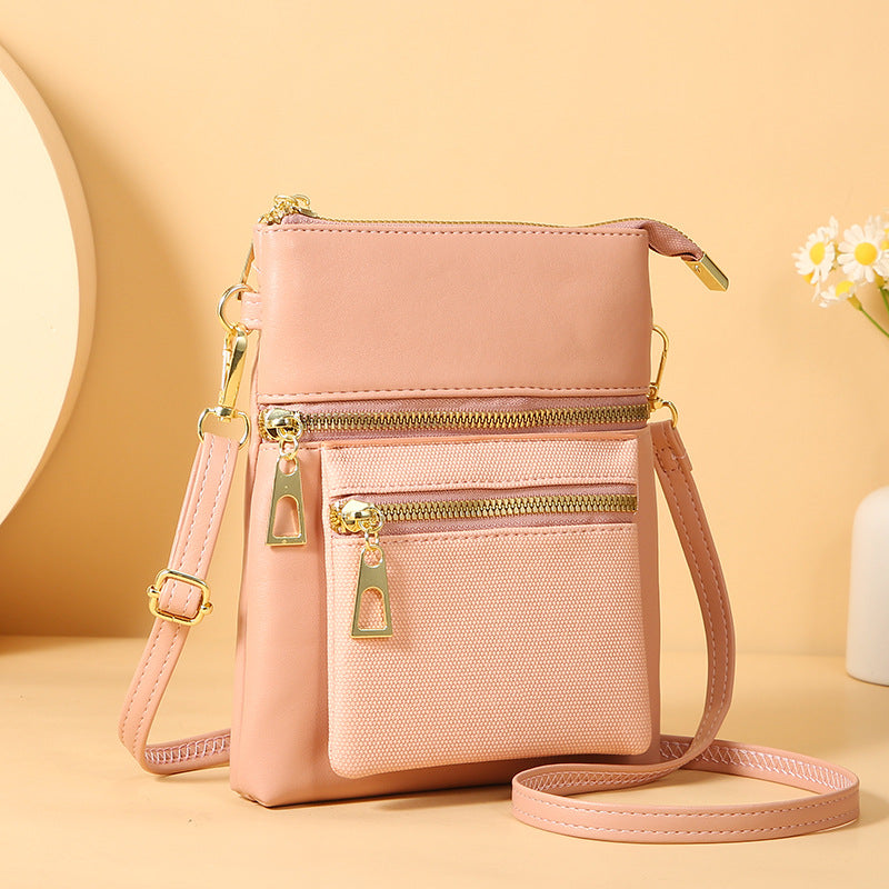 GESSY CROSSBODY BAG WITH EXTERNAL EXPANSION LAYER IN PINK