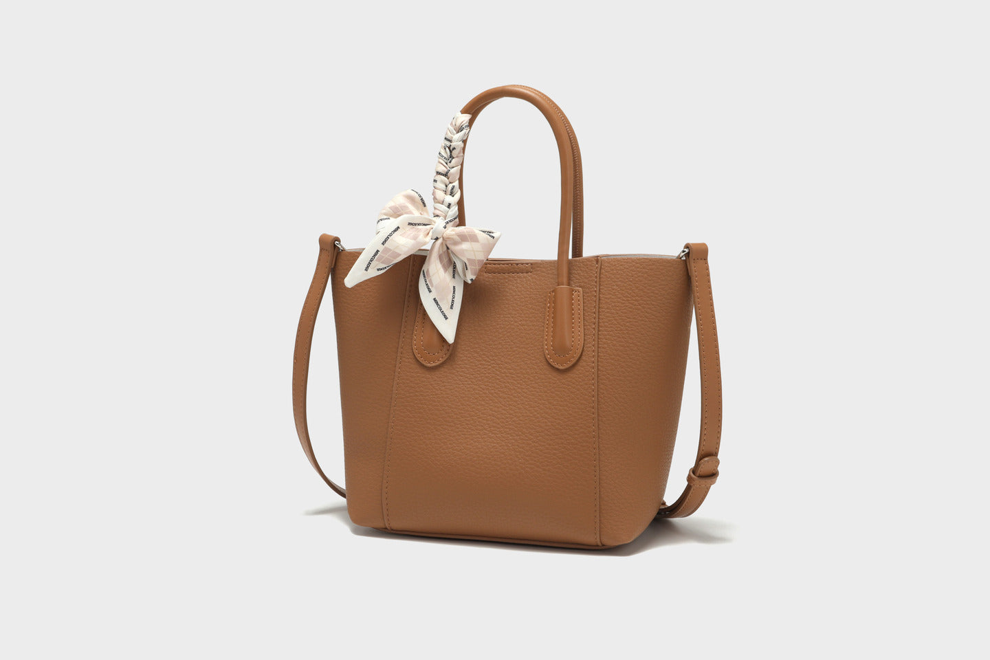 GESSY BIG CAPACITY CROSSBODY TOTE BAG WITH RIBBON