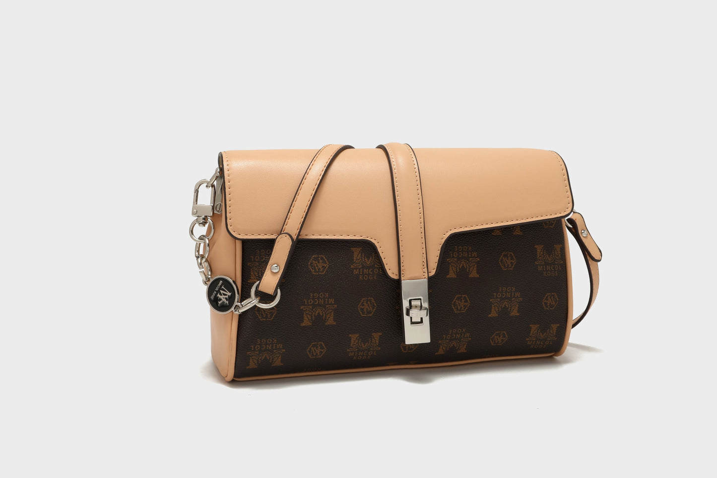 GESSY RETRO METAL BUCKLE COMPARTMENT FLAP BAG