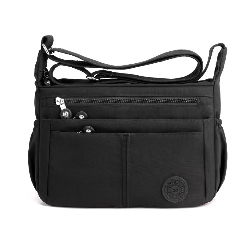 GESSY NYLON MULTIFUCTIONAL CROSSBODY BAG IN BLACK