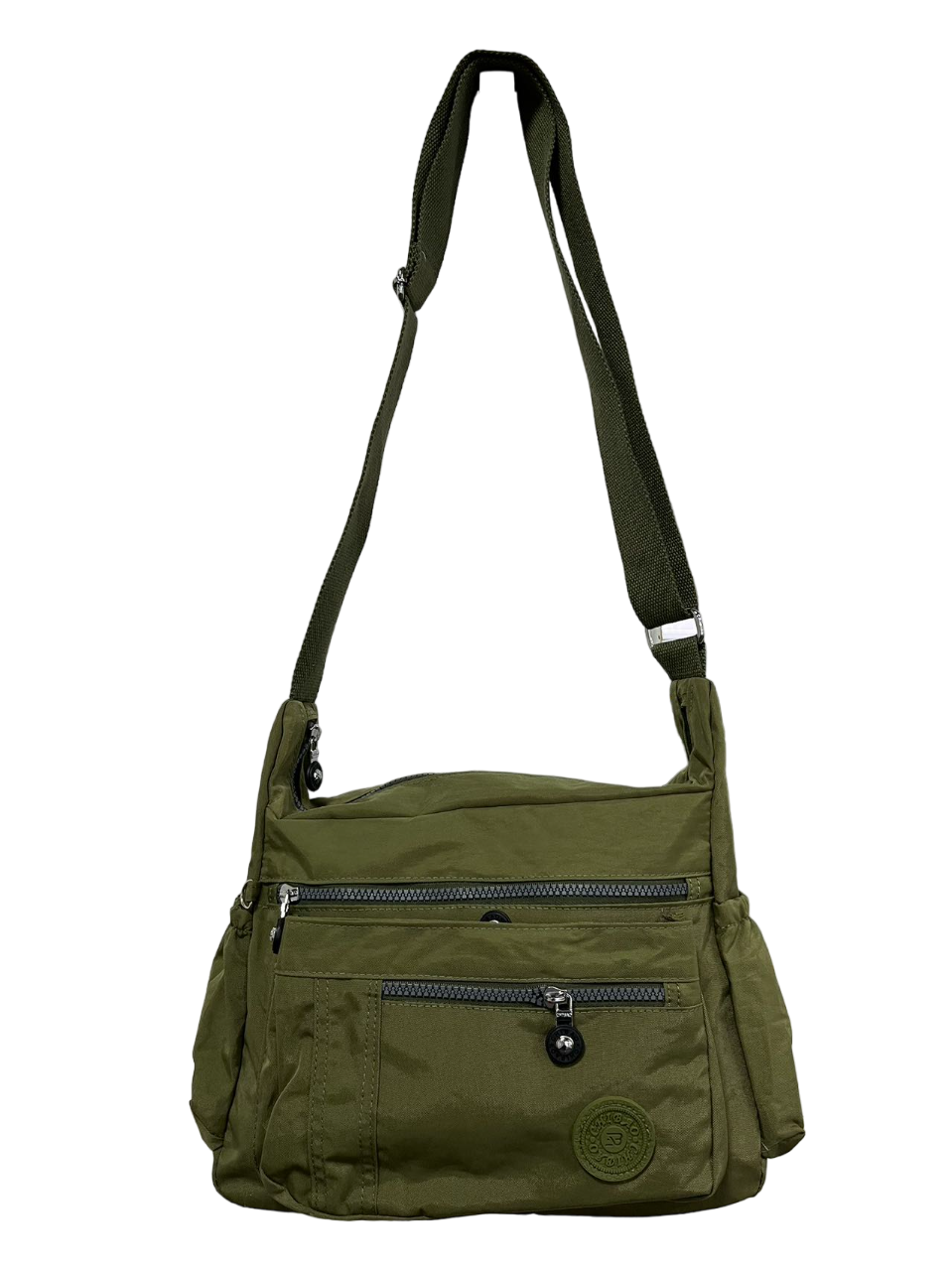 GESSY WATERPROOF UNISEX NYLON CROSSBODY BAG IN GREEN