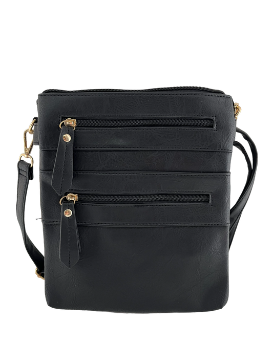 GESSY MULTI-LAYER HANDBAG IN BLACK