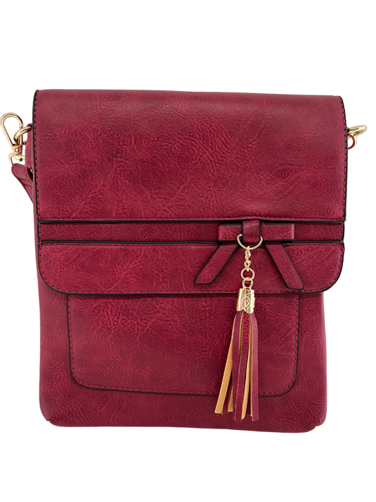 GESSY BOW-TIE HANDBAG IN RED