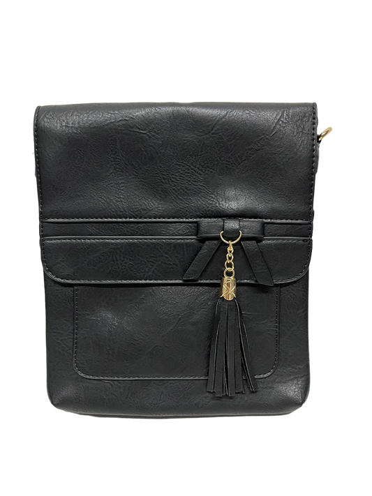 GESSY BOW-TIE HANDBAG IN BLACK