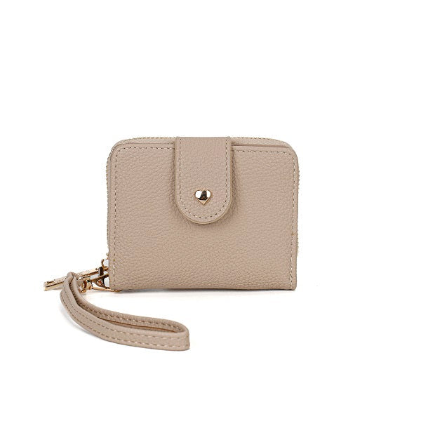 GESSY SOLID COLOR SMALL FOLD PURSE