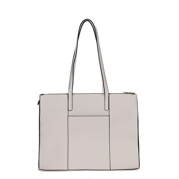 GESSY BUSINESS LARGE CAPACITY LAPTOP SOLID COLOR HANDBAG