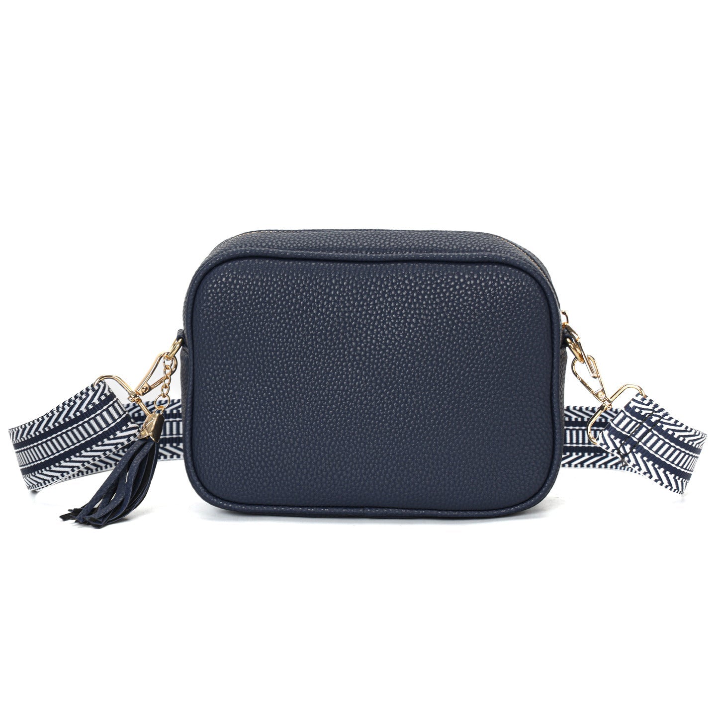 GESSY CAMERA TASSEL CLUTCH BAG WITH OPTIONAL PATTERNED SHOULDER STRAP