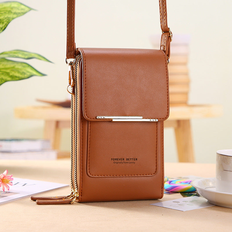 GESSY ZIP CROSSBODY FLAP PHONE BAG WITH CARD HOLDER