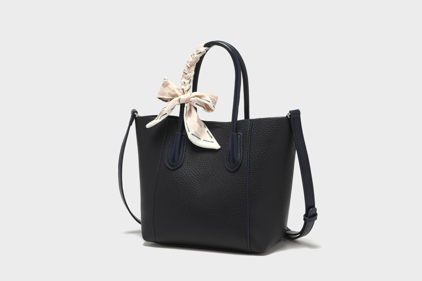 GESSY BIG CAPACITY CROSSBODY TOTE BAG WITH RIBBON