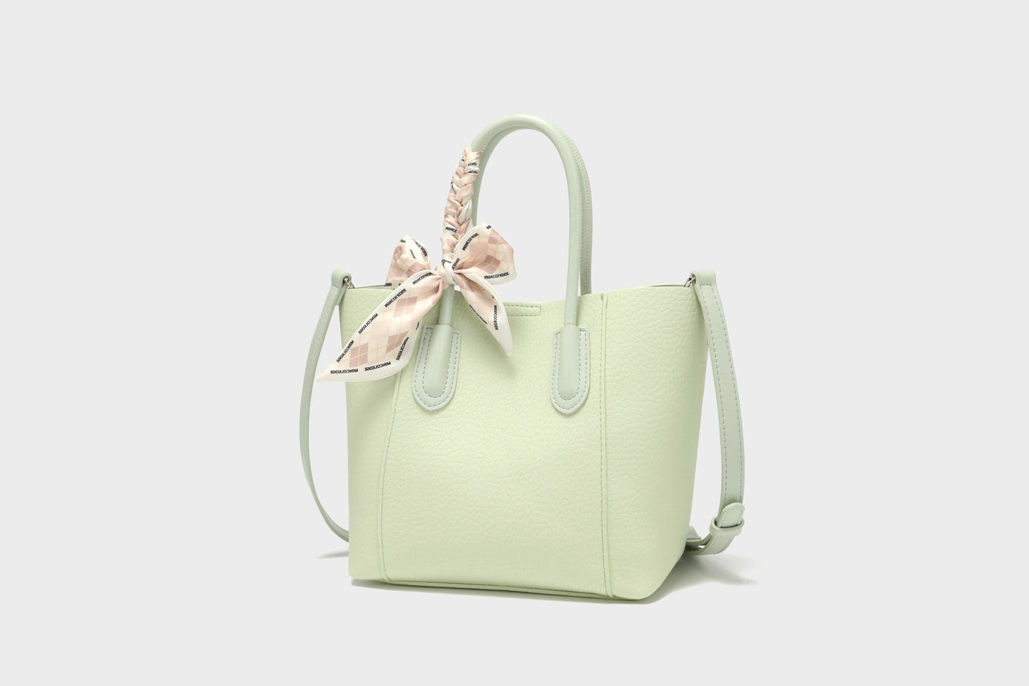 GESSY BIG CAPACITY CROSSBODY TOTE BAG WITH RIBBON