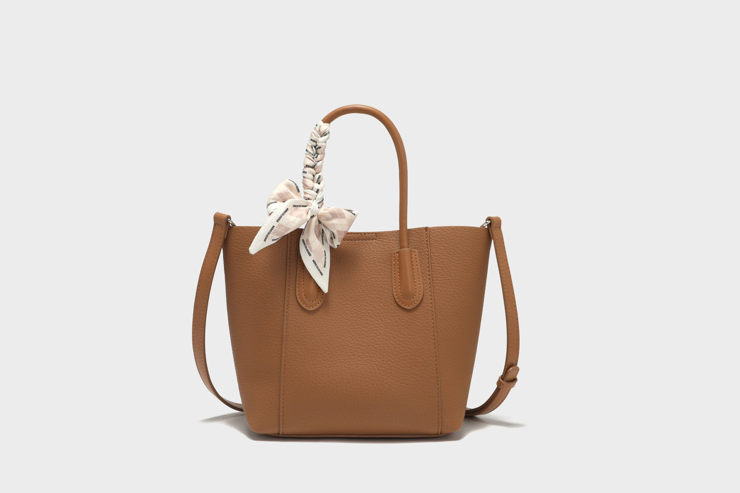 GESSY BIG CAPACITY CROSSBODY TOTE BAG WITH RIBBON